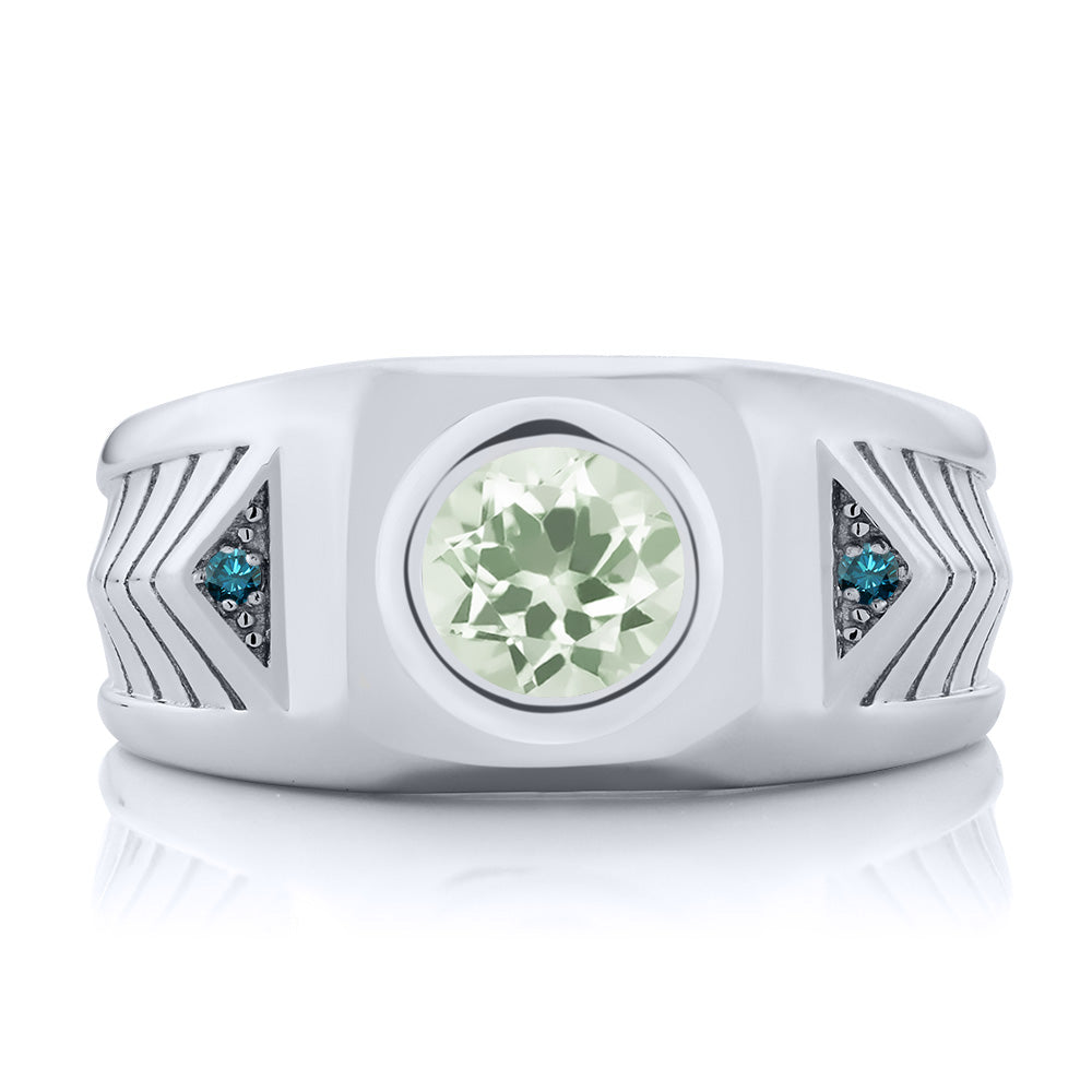 Prasiolite_10_Ring in 925 Sterling Silver