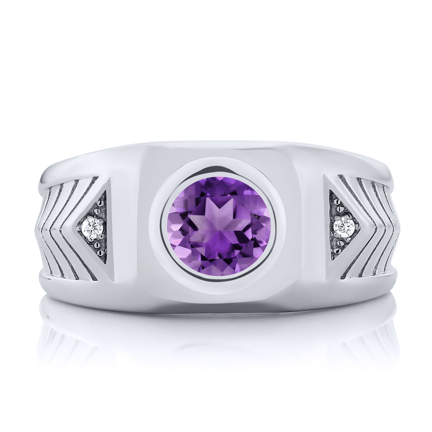 Amethyst - February_10_Ring in 925 Sterling Silver