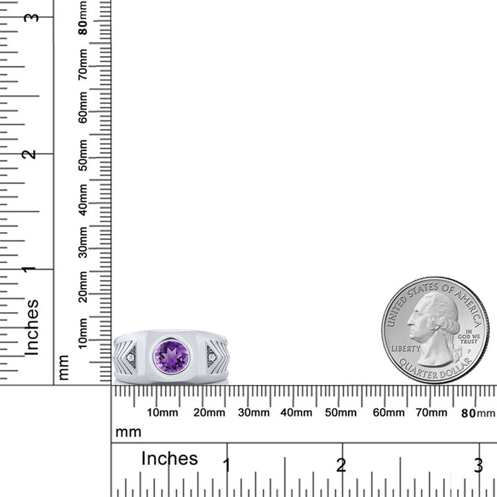 Amethyst - February_10_Ring in 925 Sterling Silver