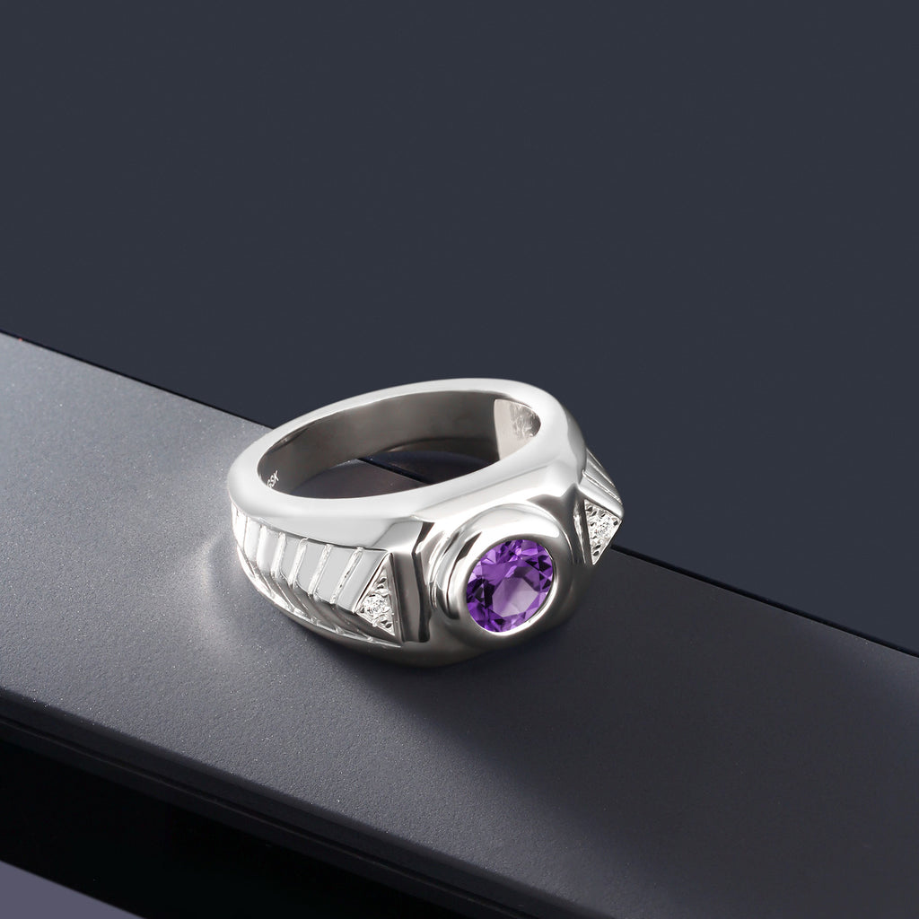 Amethyst - February_10_Ring in 925 Sterling Silver