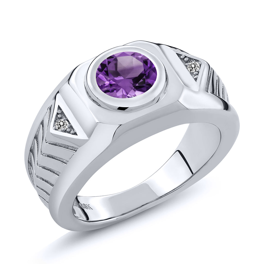 Amethyst - February_12_Ring in 925 Sterling Silver
