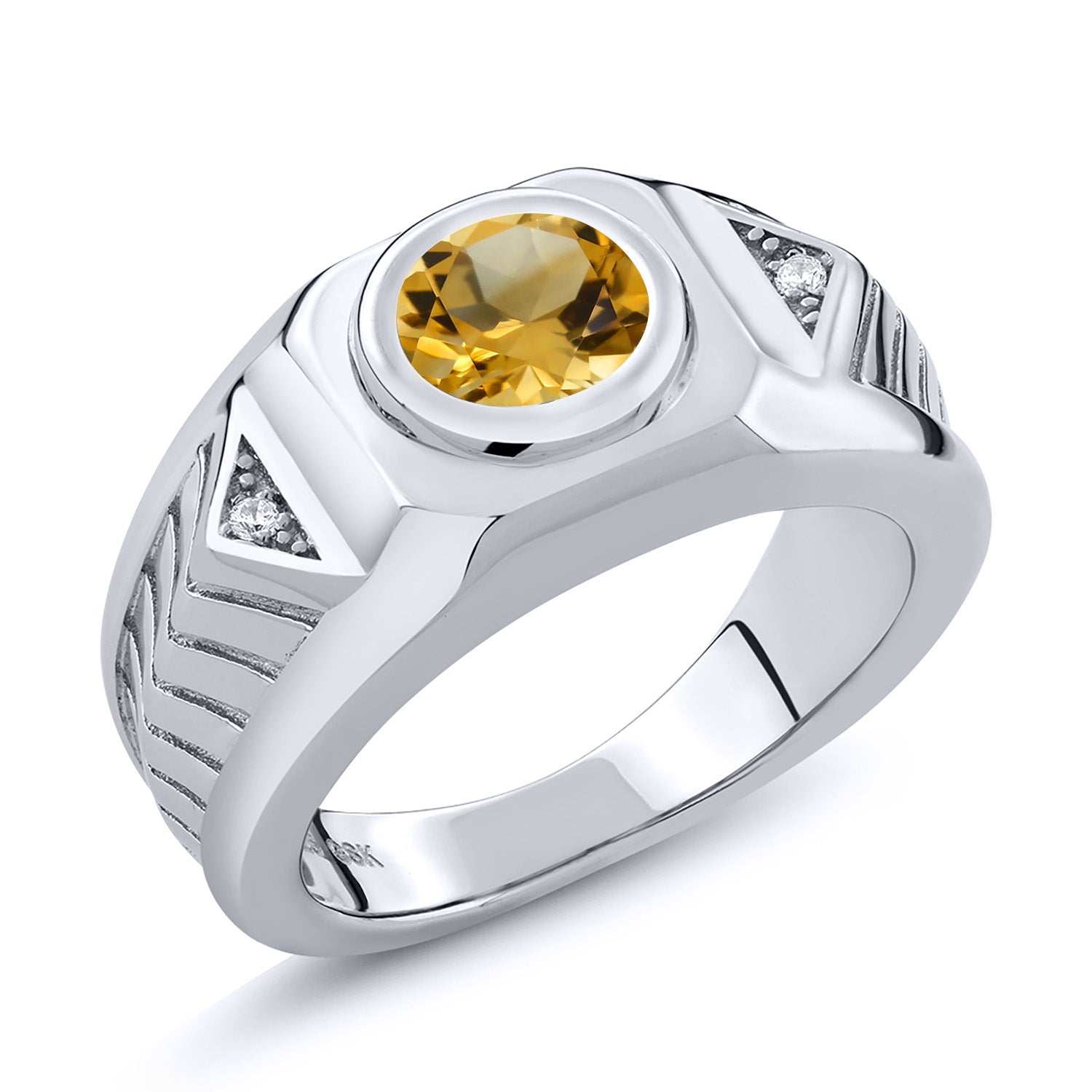 Citrine - November_11_Ring in 925 Sterling Silver