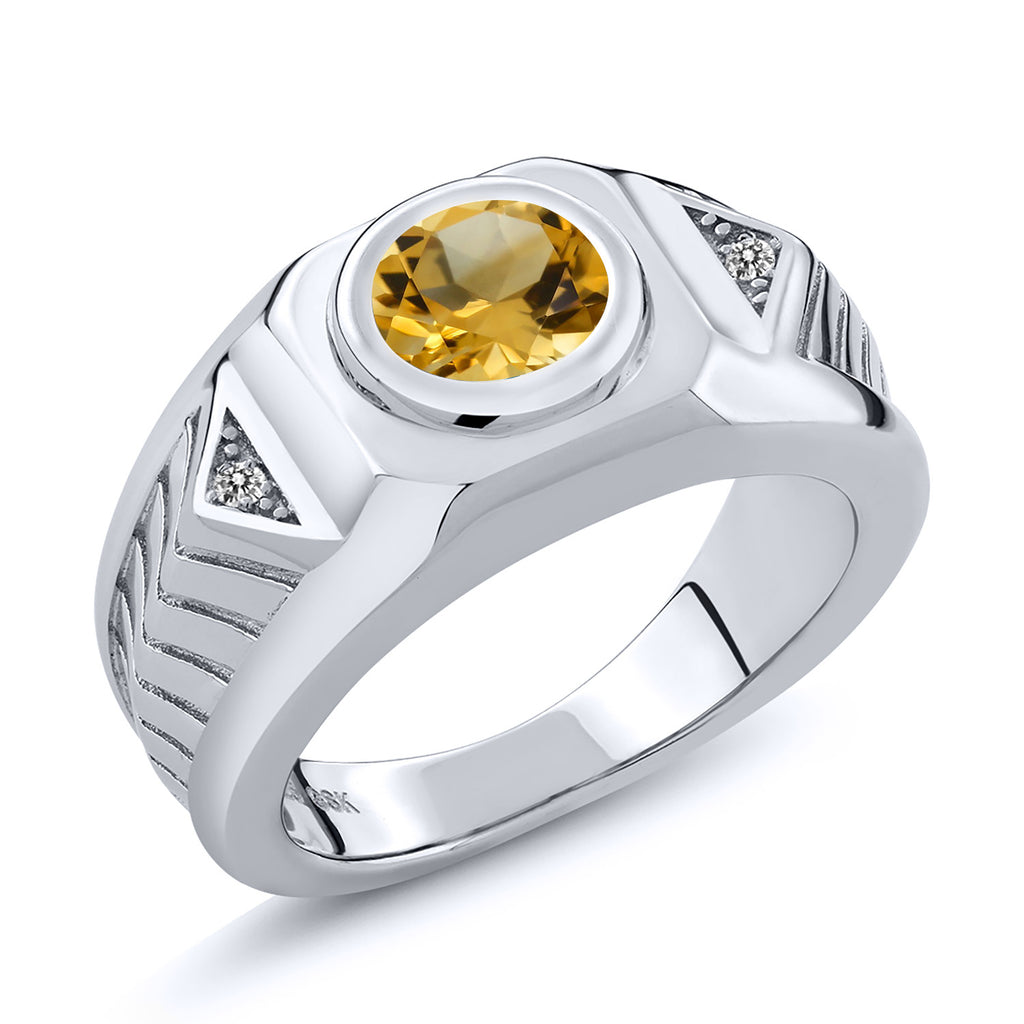 Citrine - November_11_Ring in 925 Sterling Silver
