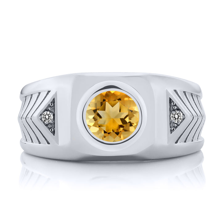 Citrine - November_10_Ring in 925 Sterling Silver