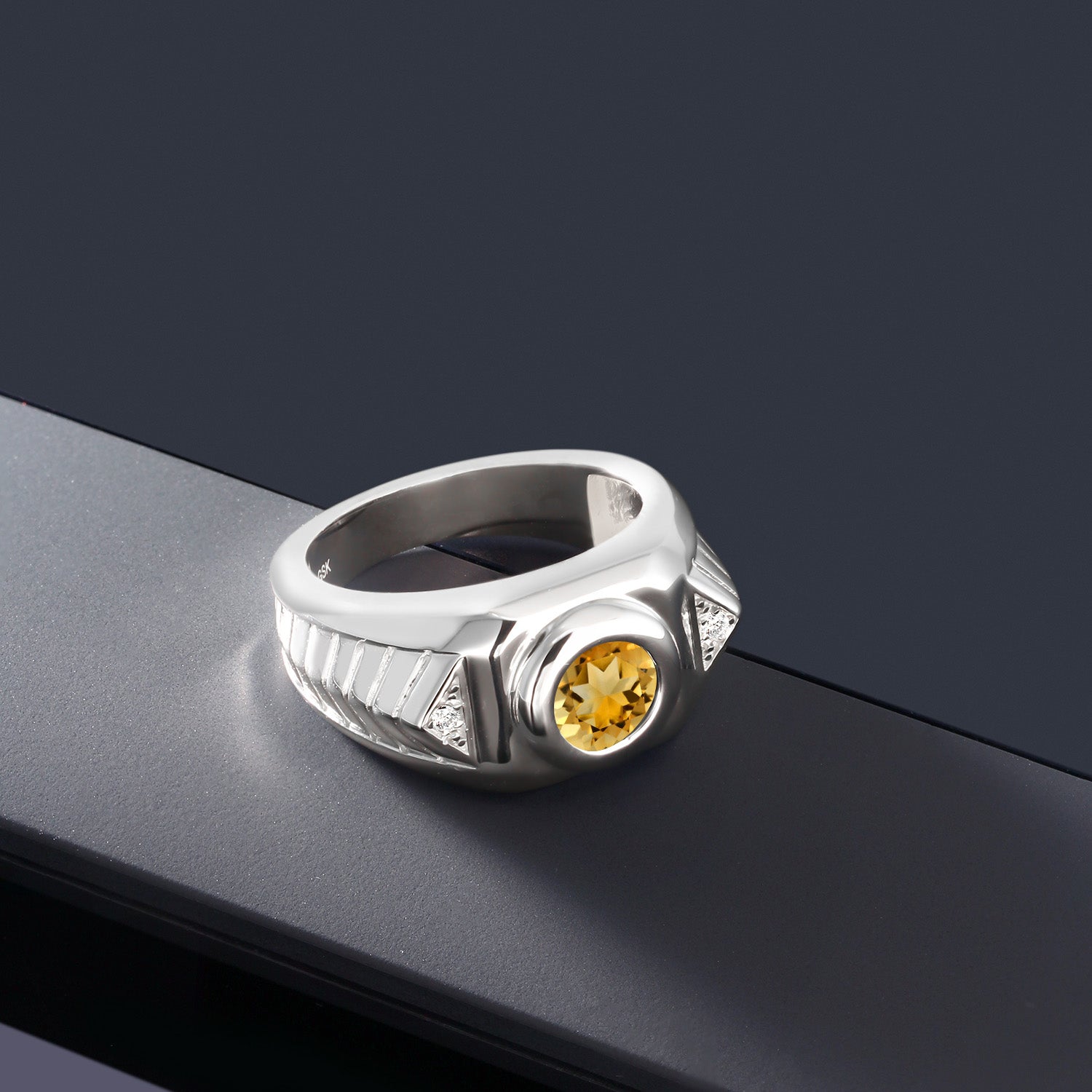 Citrine - November_10_Ring in 925 Sterling Silver