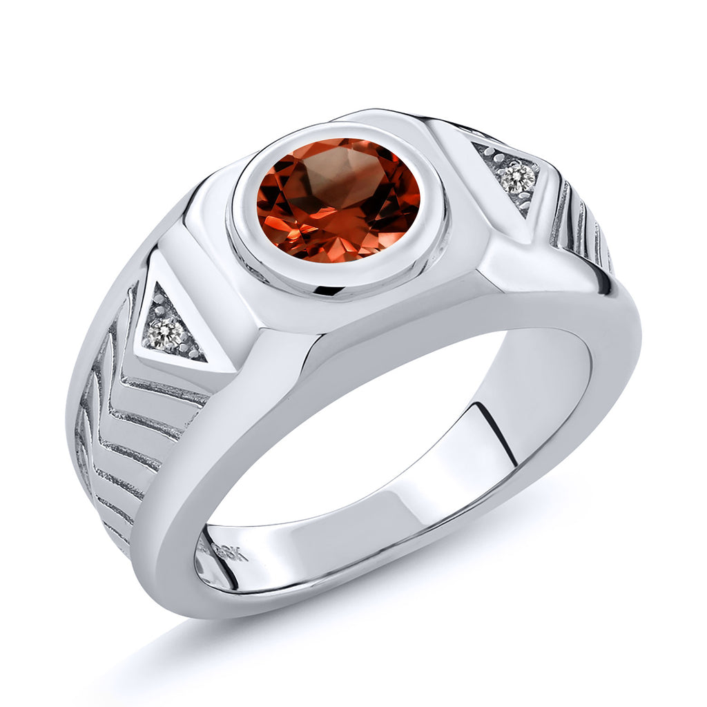 Garnet - January_12_Ring in 925 Sterling Silver