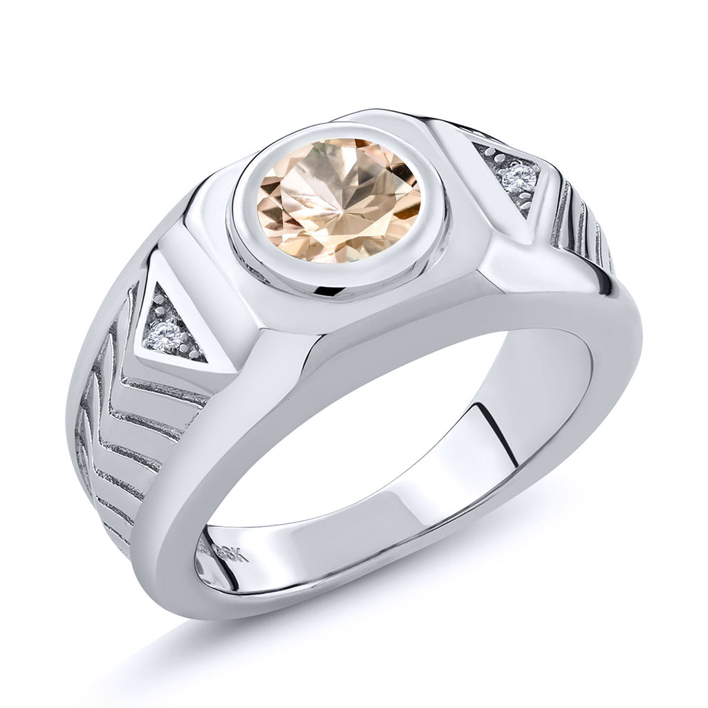 Morganite - October_8_Ring in 925 Sterling Silver