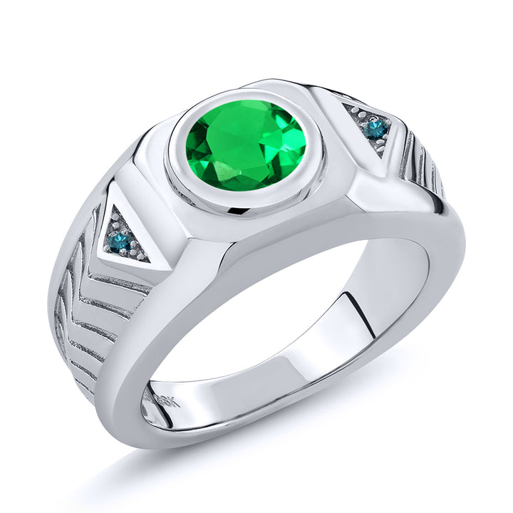 Nano Emerald - May_7_Ring in 925 Sterling Silver