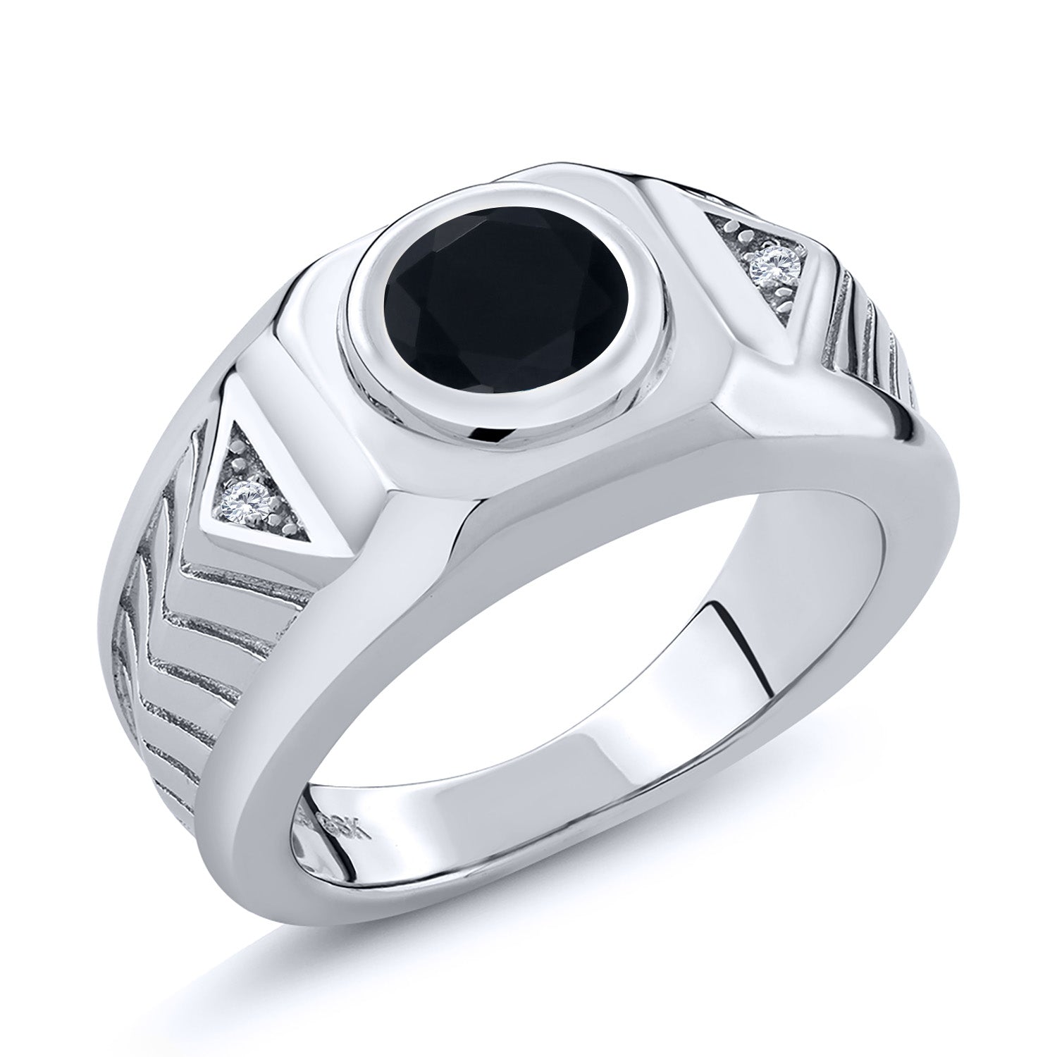 Onyx - December_12_Ring in 925 Sterling Silver