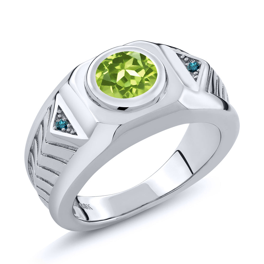 Peridot - August_12_Ring in 925 Sterling Silver