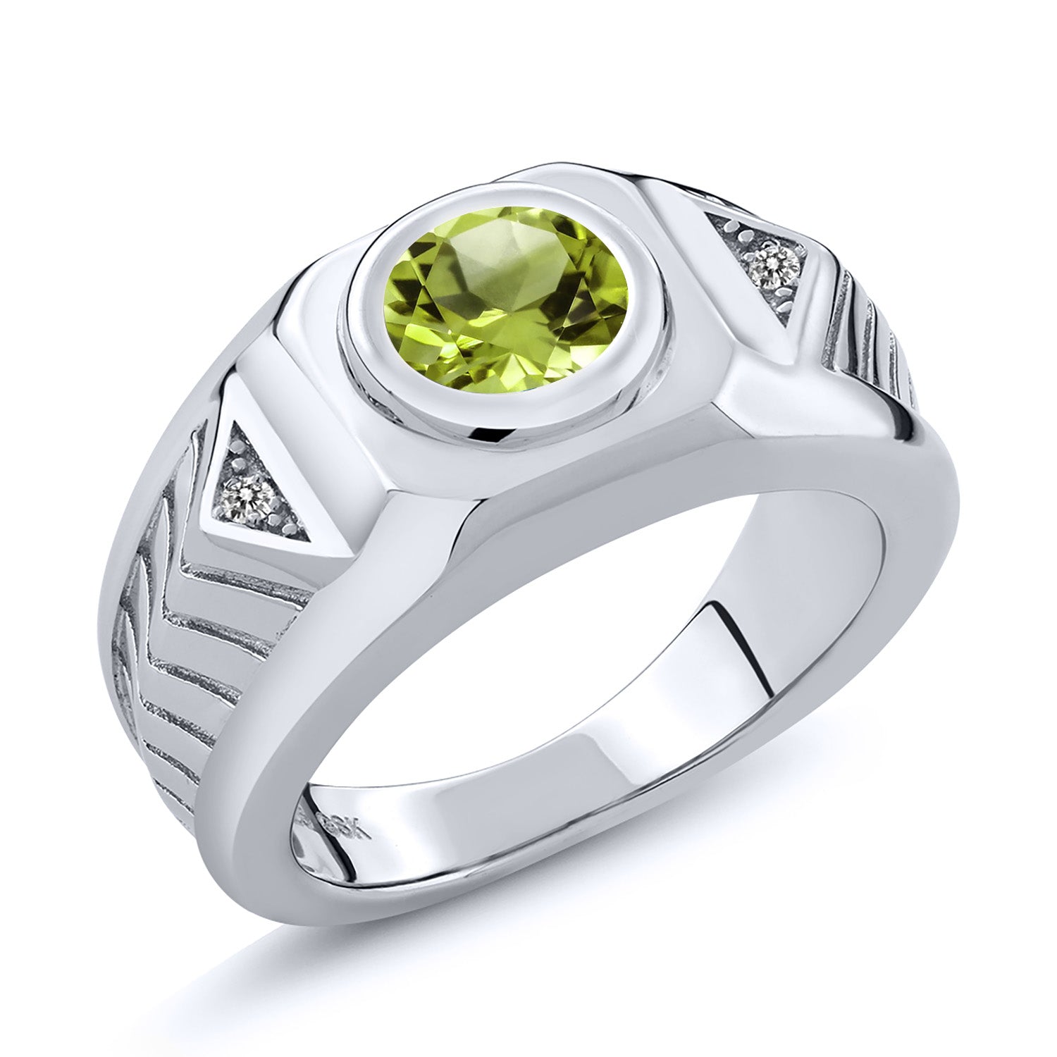 Peridot - August_9_Ring in 925 Sterling Silver