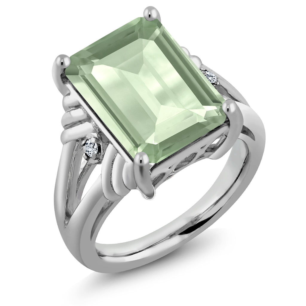 Prasiolite_6_Ring in 925 Sterling Silver
