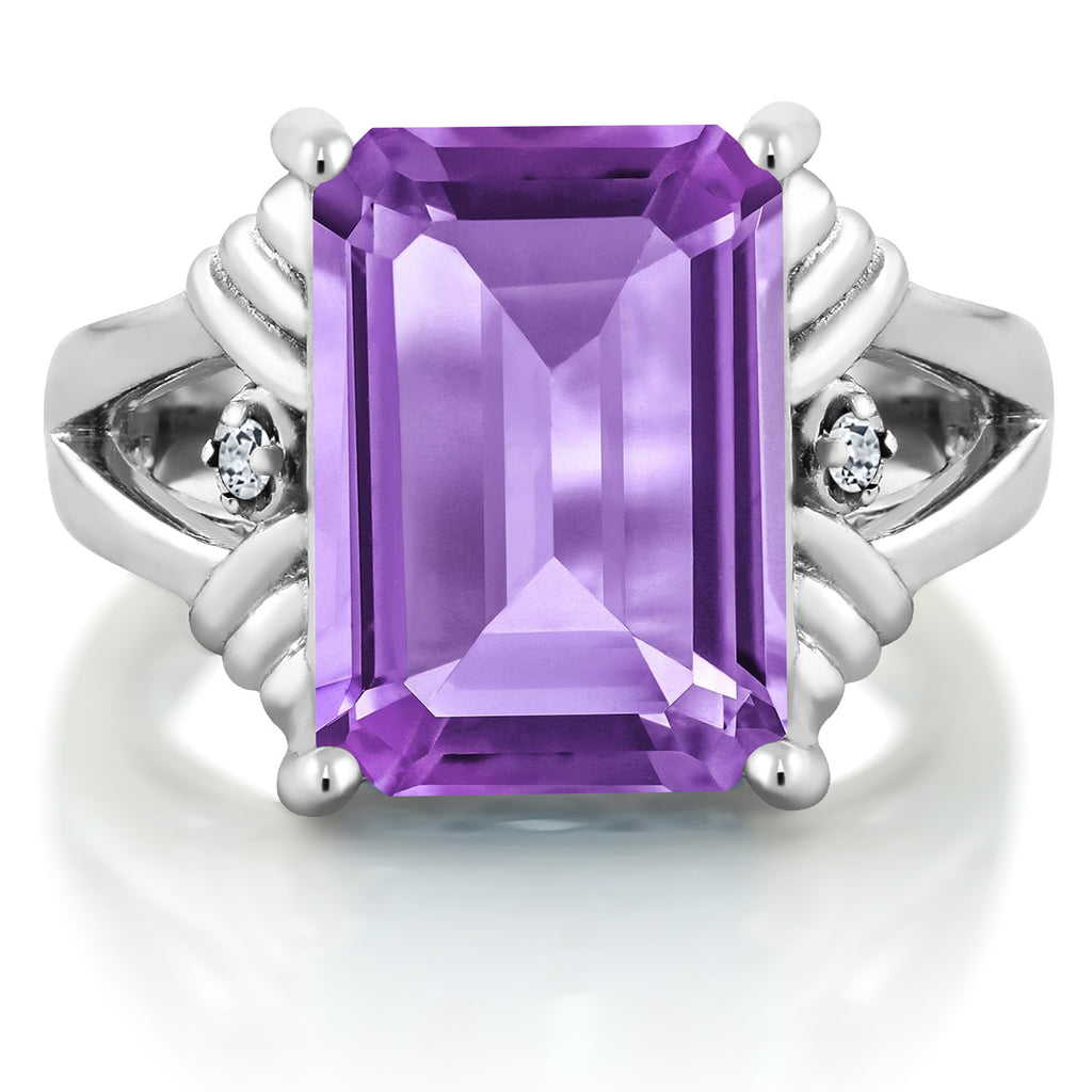 Amethyst and Topaz_5_Ring in 925 Sterling Silver