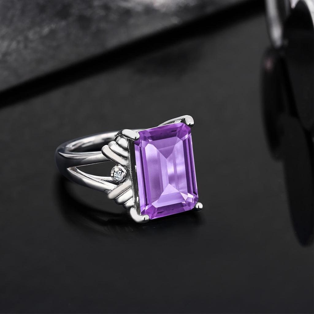 Amethyst and Topaz_5_Ring in 925 Sterling Silver