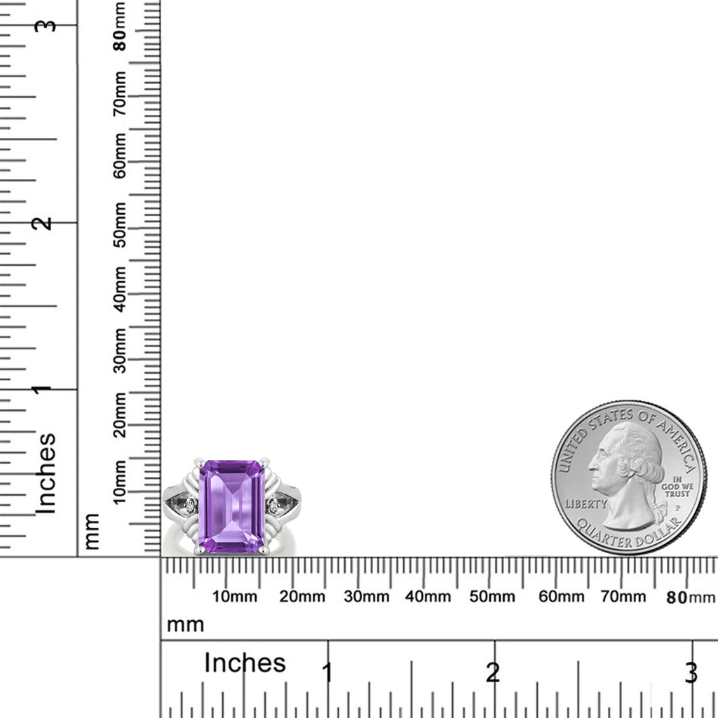 Amethyst and Topaz_5_Ring in 925 Sterling Silver