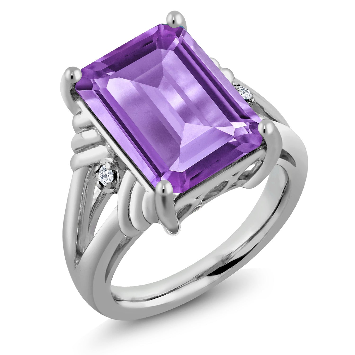 Amethyst and Topaz_5_Ring in 925 Sterling Silver