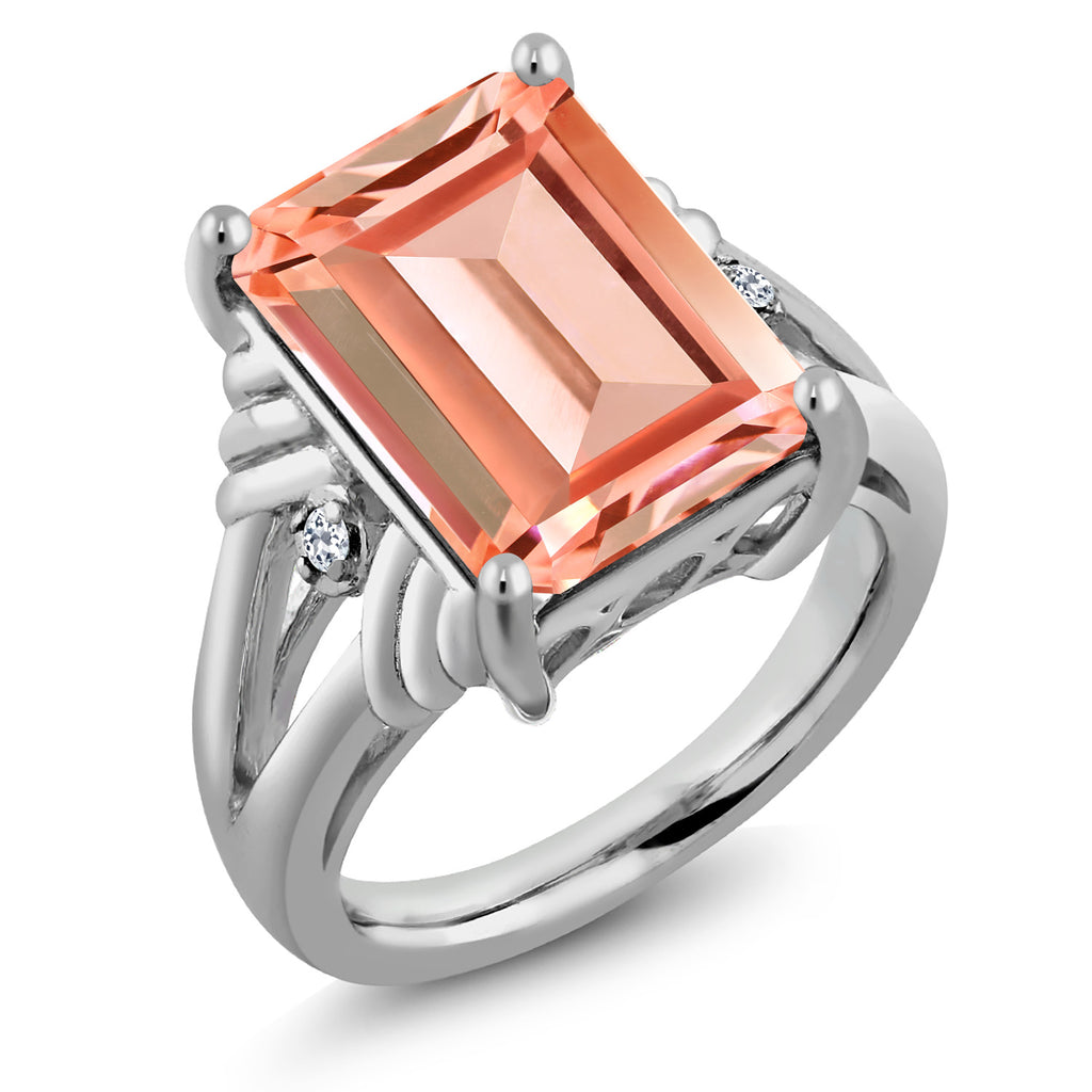 Nano Morganite - October_9_Ring in 925 Sterling Silver