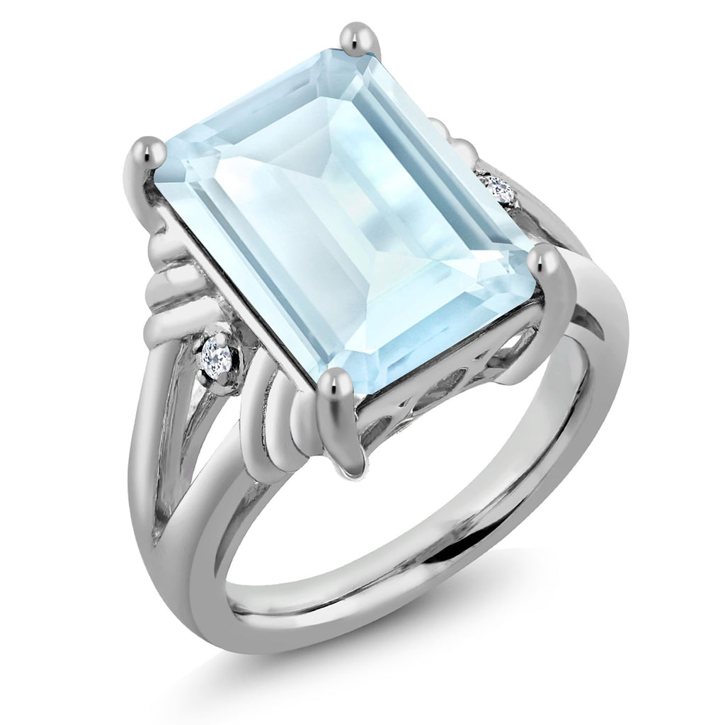 Sky Blue Topaz - November_9_Ring in 925 Sterling Silver