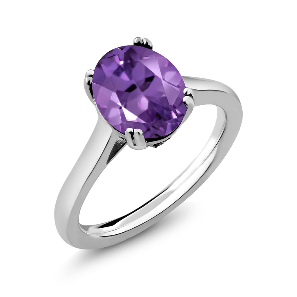 Amethyst - February_6_Ring in 925 Sterling Silver