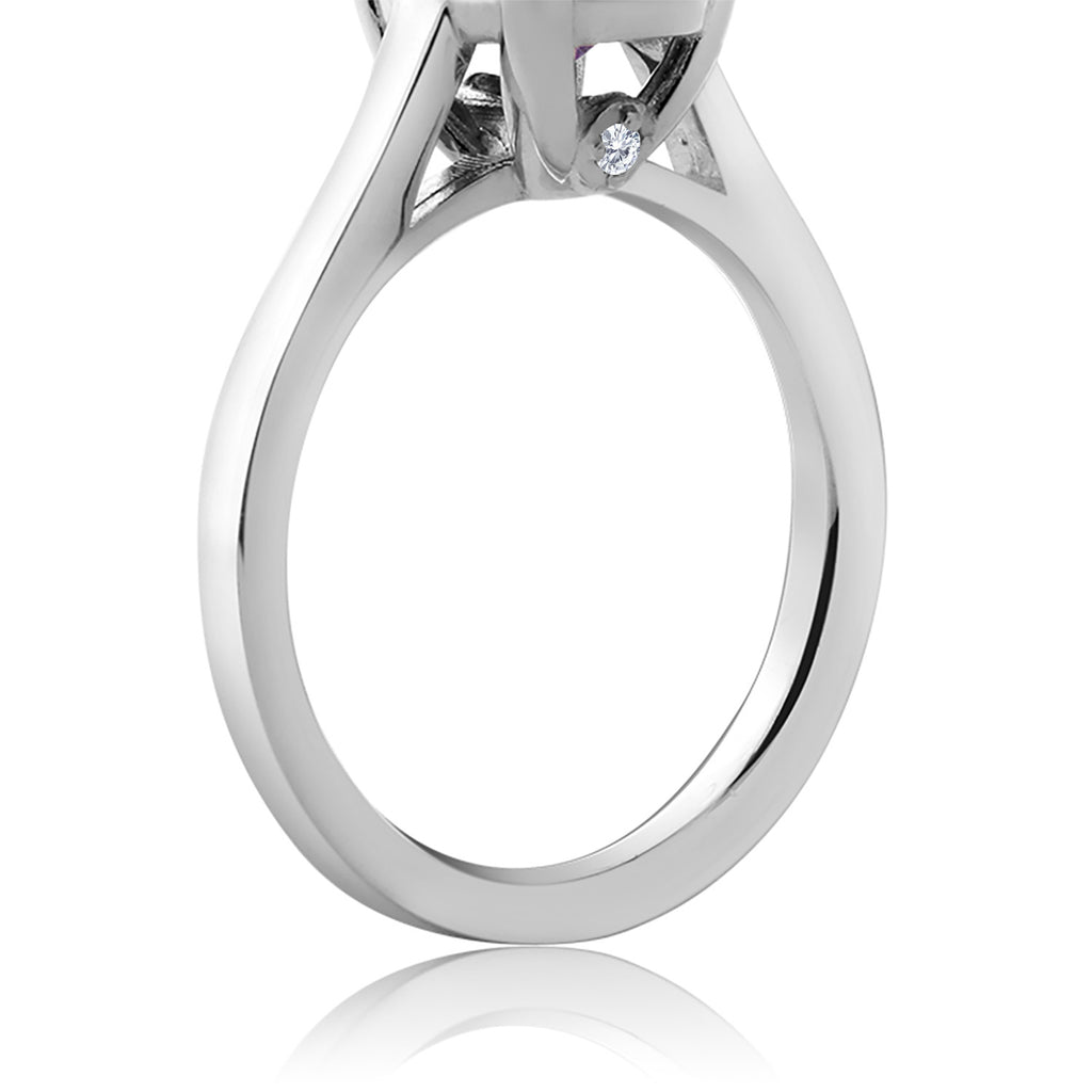 Created Ruby and Moissanite_6_Ring in 925 Sterling Silver