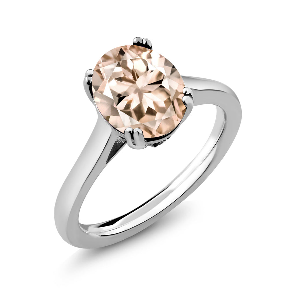 Morganite - October_6_Ring in 925 Sterling Silver