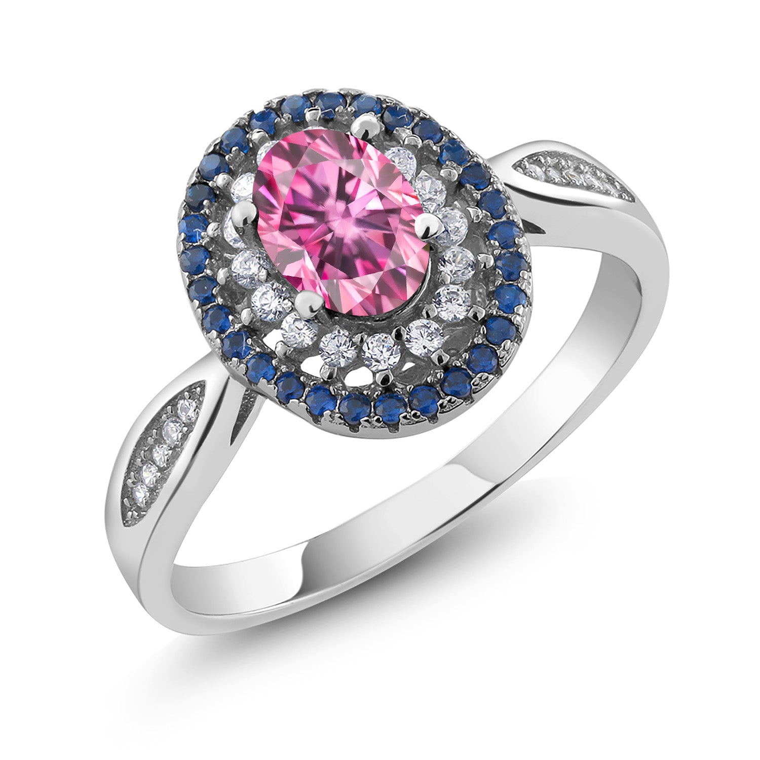 Pink Moissanite - April_5_Ring in 925 Sterling Silver