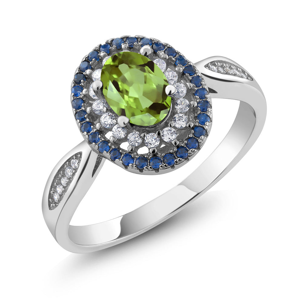 Peridot - August_8_Ring in 925 Sterling Silver