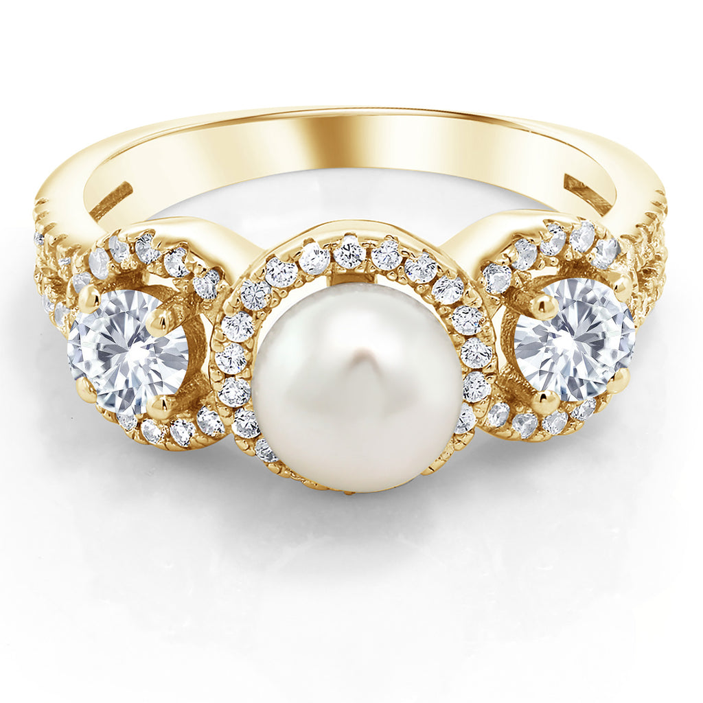Ring in 925 Yellow Gold Plated Silver