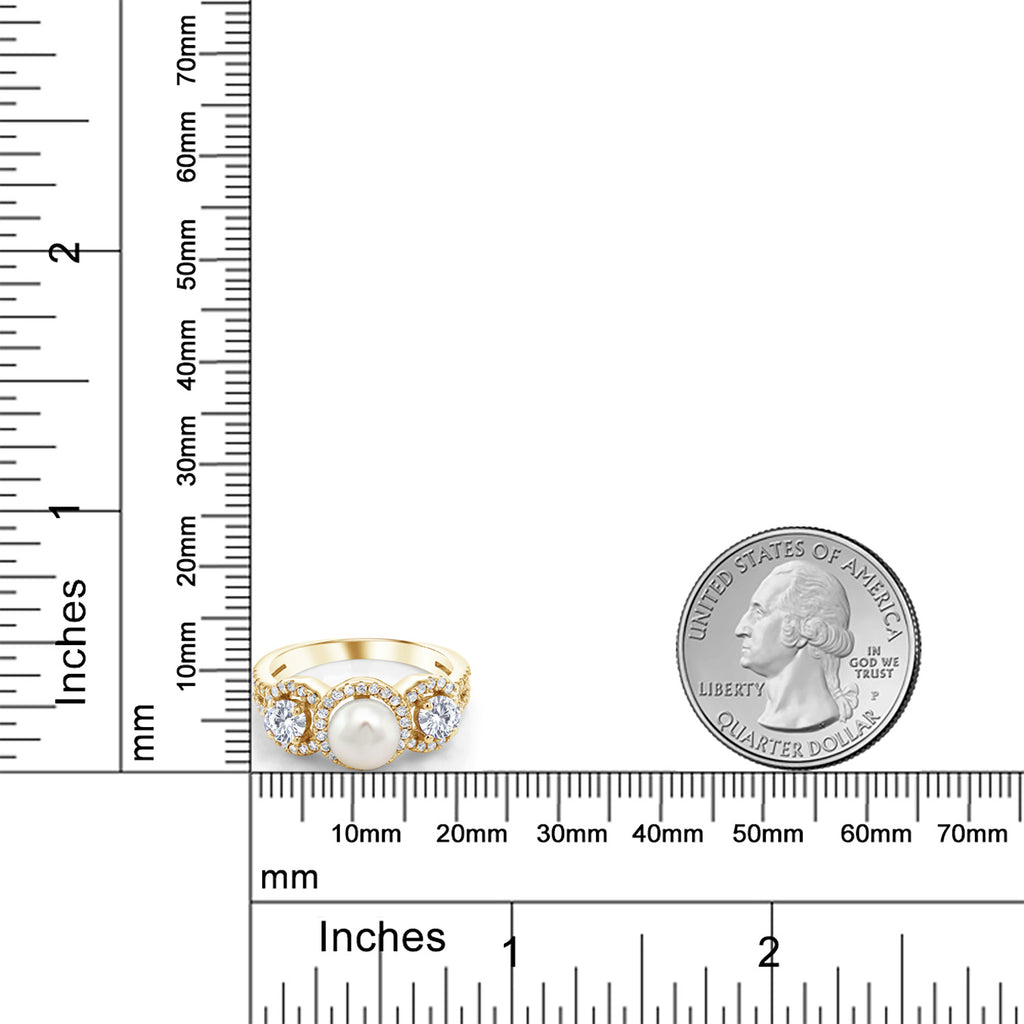 Ring in 925 Yellow Gold Plated Silver