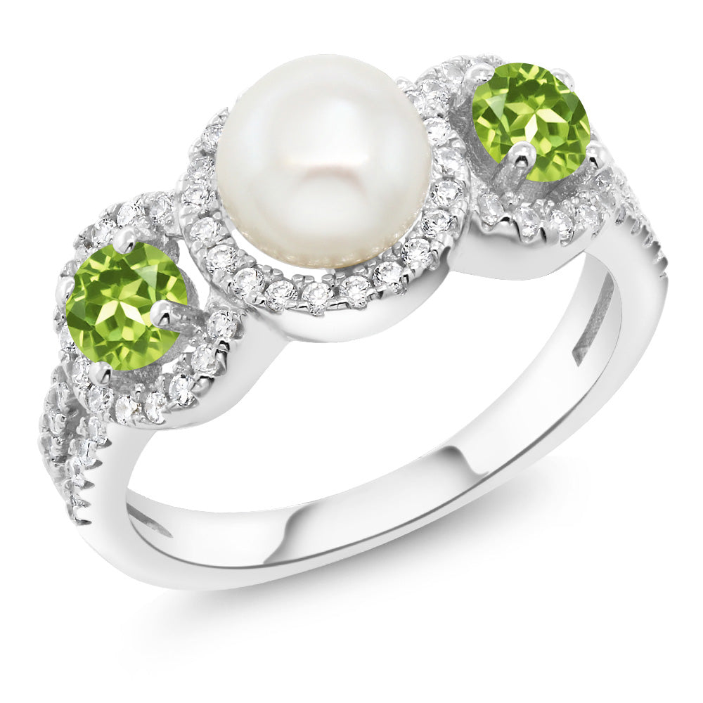 Peridot_7_Ring in 925 Sterling Silver