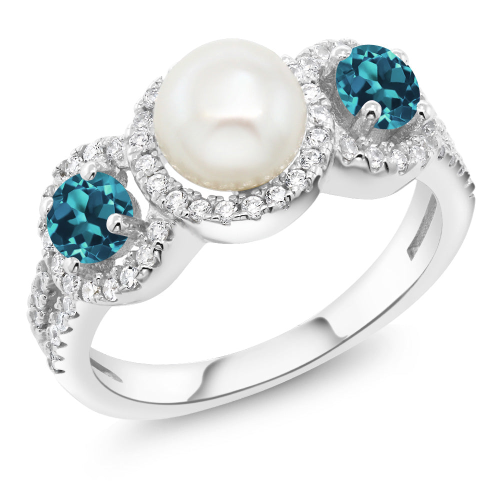 London Blue Topaz - November_6_Ring in 925 Sterling Silver