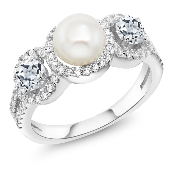 White Topaz_5_Ring in 925 Sterling Silver