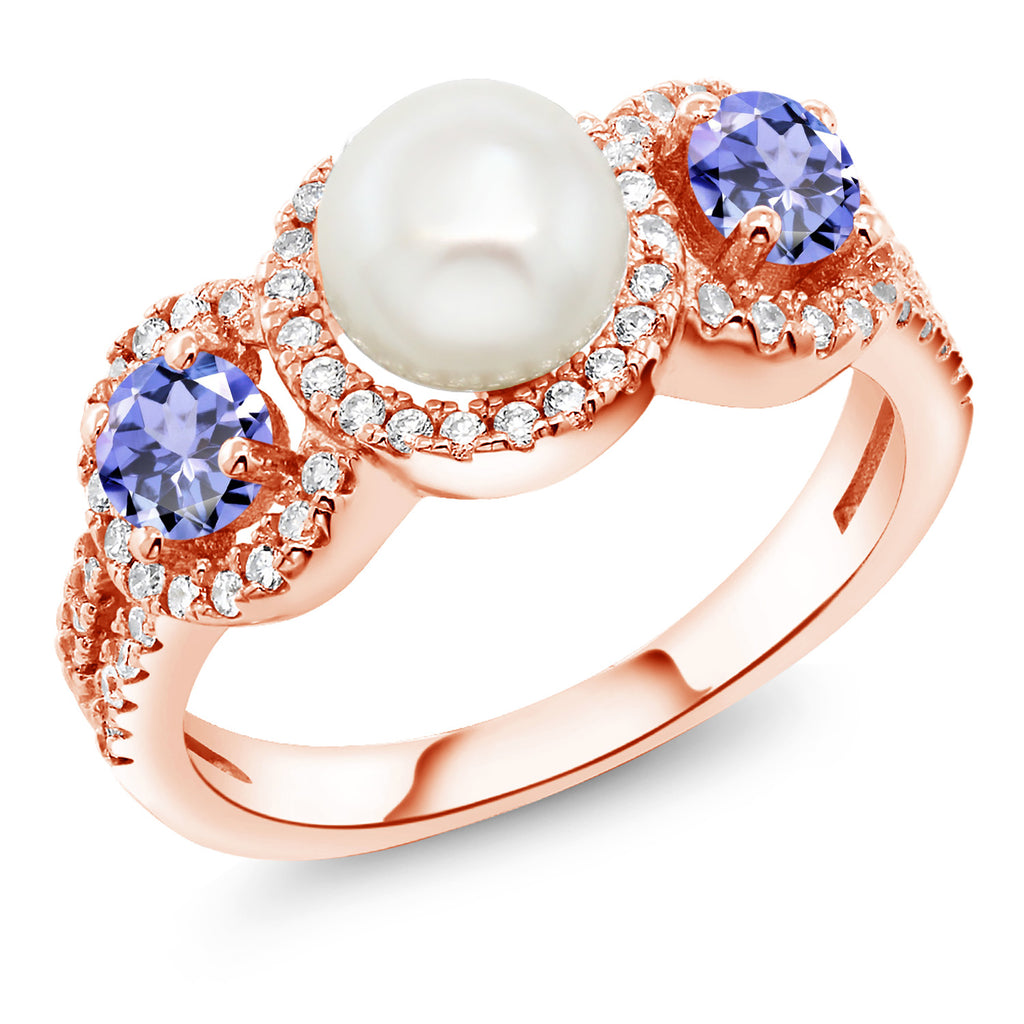 Tanzanite - December_8_Ring in 925 Rose Gold Plated Silver