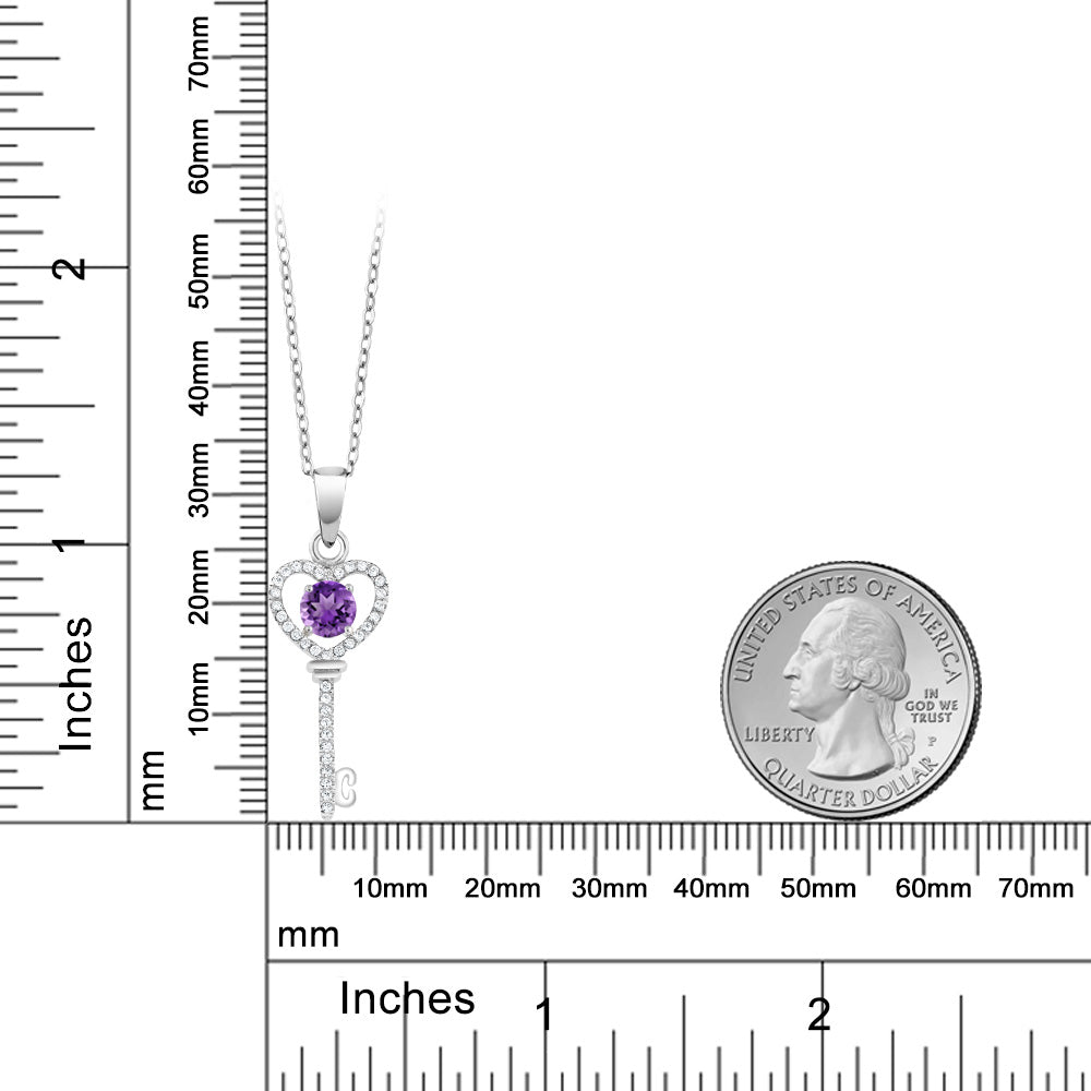 Amethyst - February_Pendant in 925 Sterling Silver