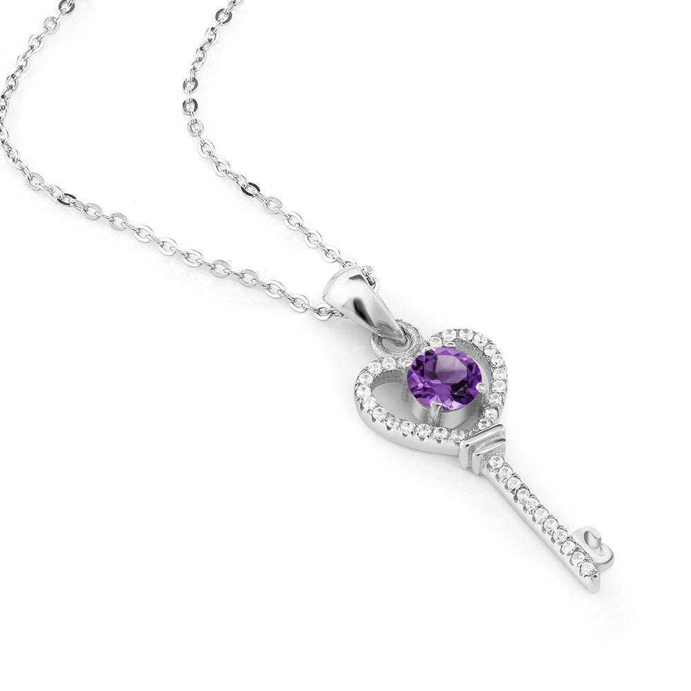 Amethyst - February_Pendant in 925 Sterling Silver