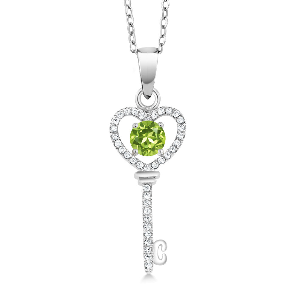 Peridot - August_Pendant in 925 Sterling Silver