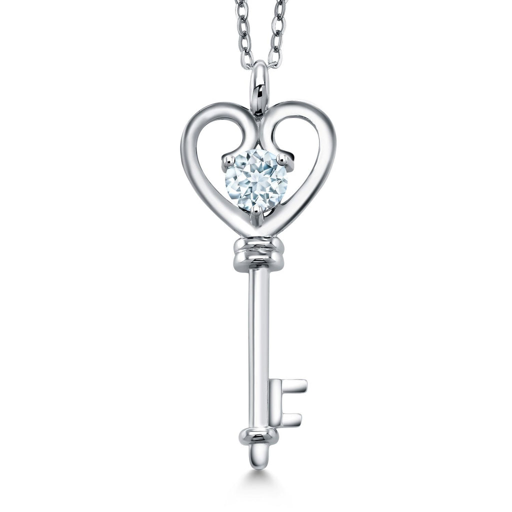 Aquamarine_Pendant in 925 Sterling Silver