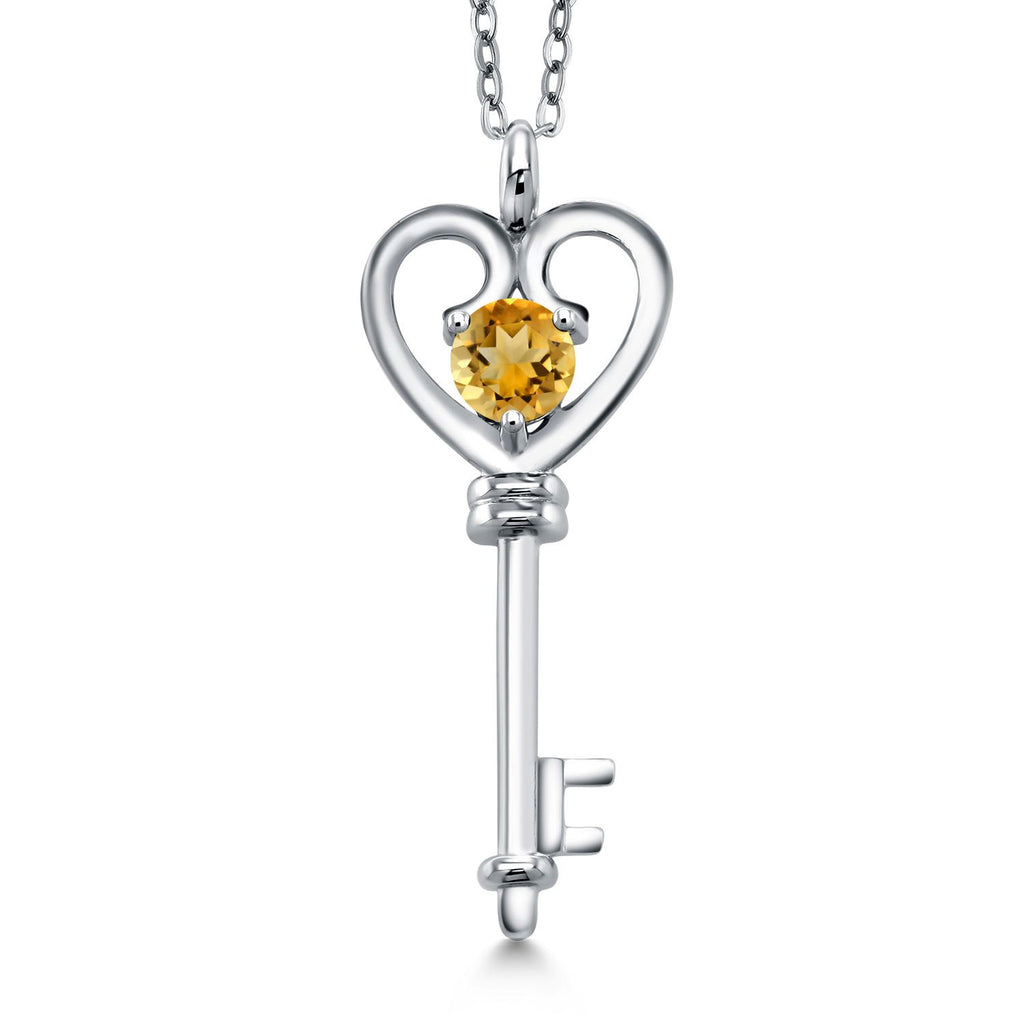 Citrine_Pendant in 925 Sterling Silver