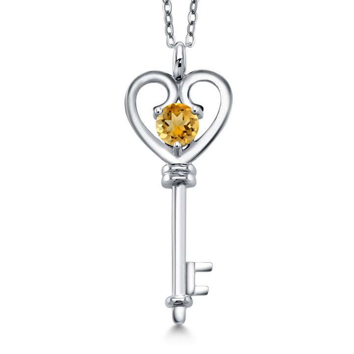 Citrine_Pendant in 925 Sterling Silver