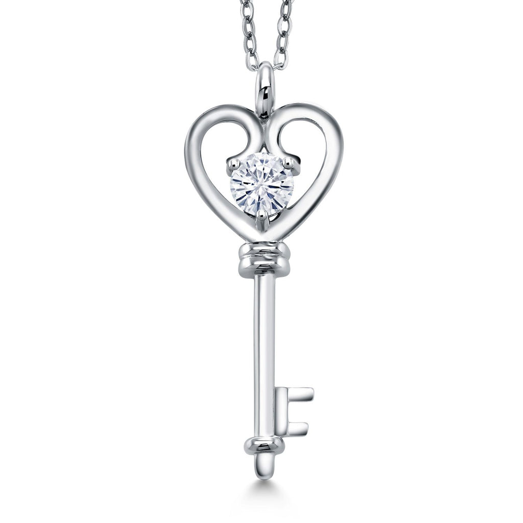 Moissanite_Pendant in 925 Sterling Silver