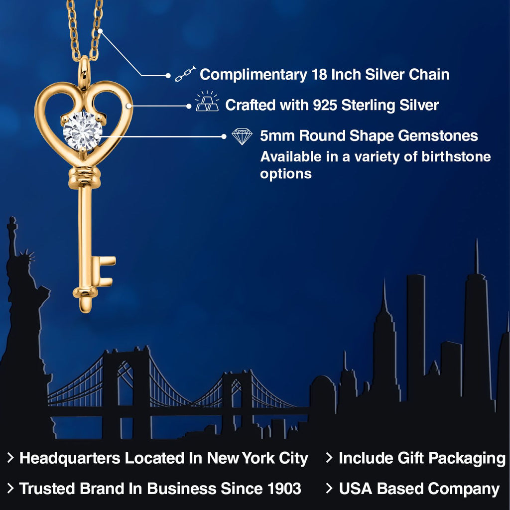 Pendant in 925 Yellow Gold Plated Silver