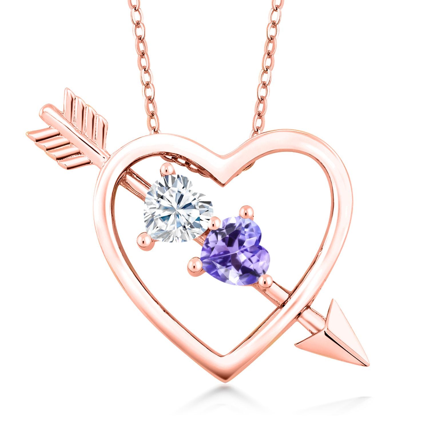 Pendant in 925 Rose Gold Plated Silver
