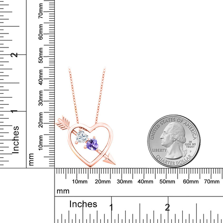 Pendant in 925 Rose Gold Plated Silver