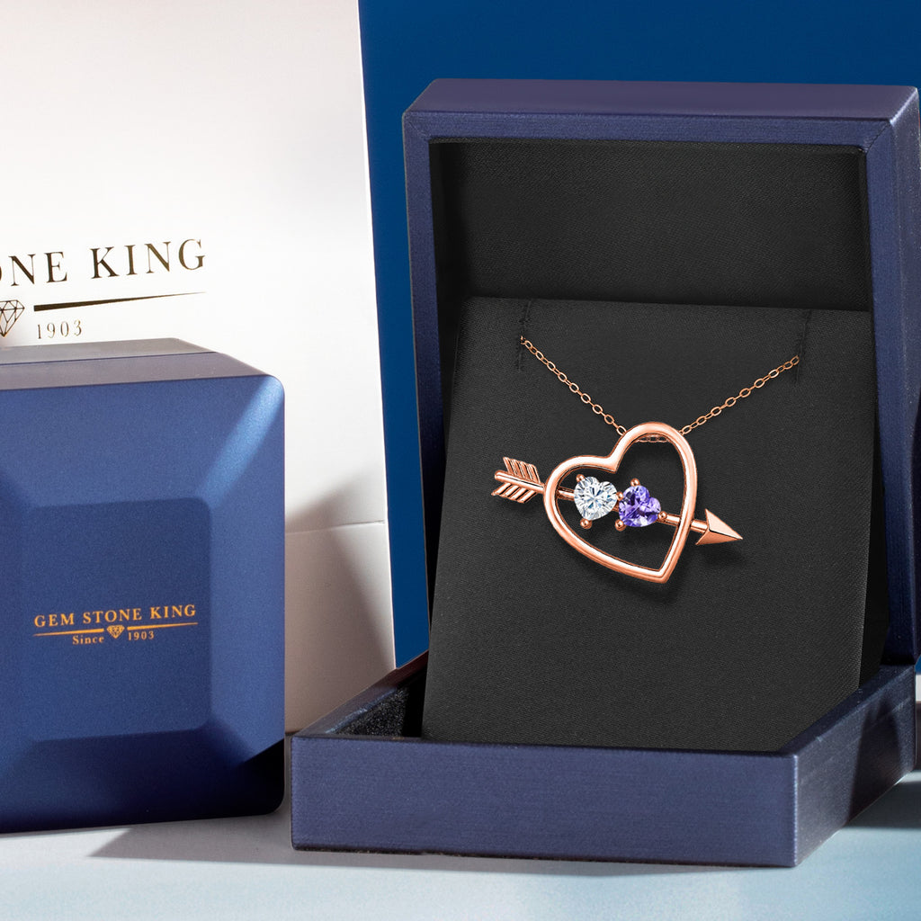 Pendant in 925 Rose Gold Plated Silver
