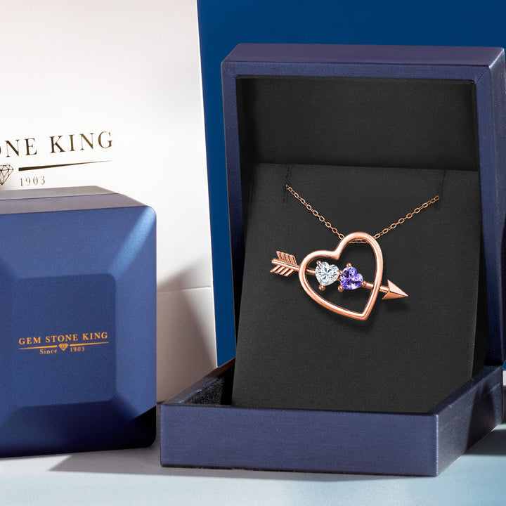 Pendant in 925 Rose Gold Plated Silver