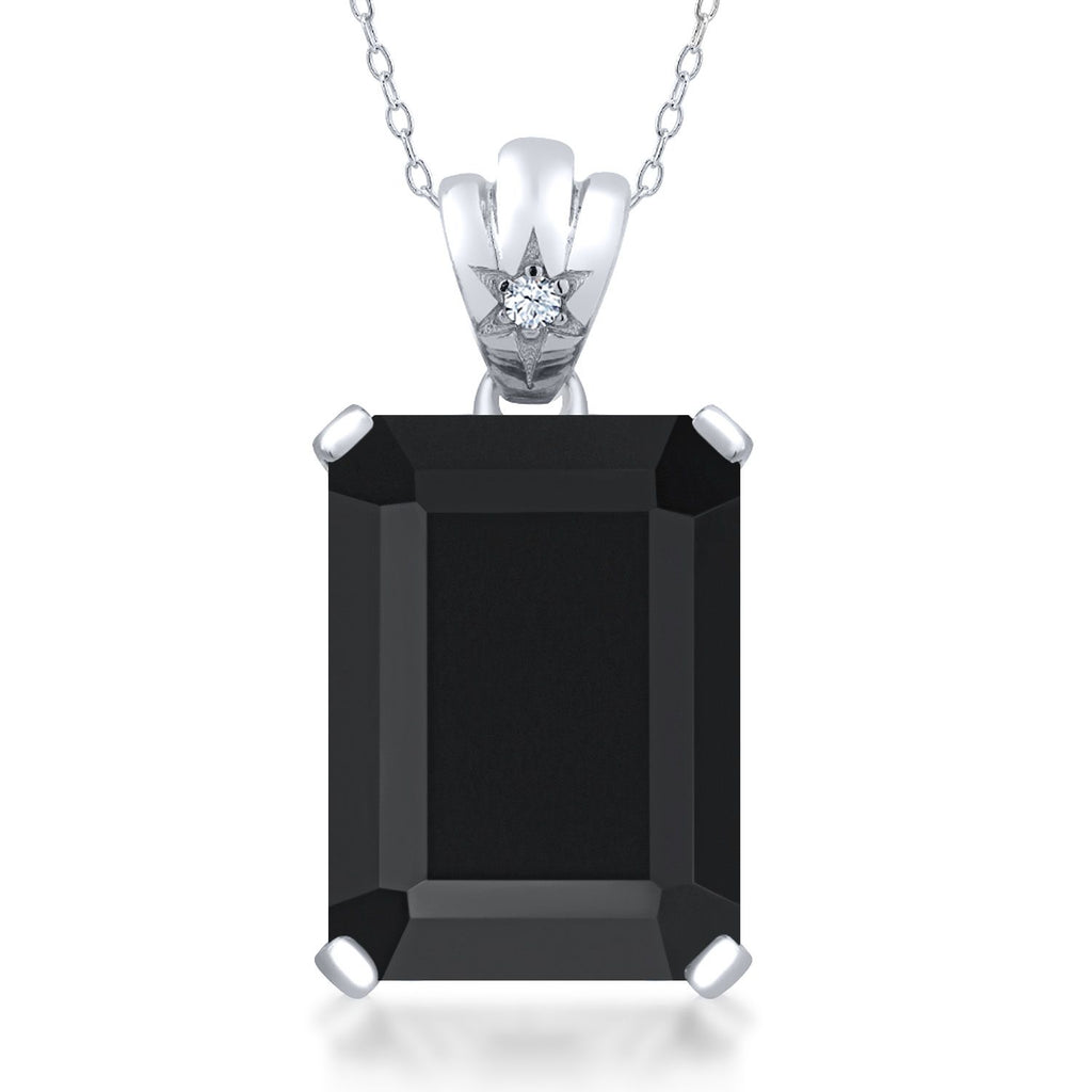 Onyx - December_Pendant in 925 Sterling Silver