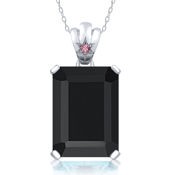 Onyx - December_Pendant in 925 Sterling Silver