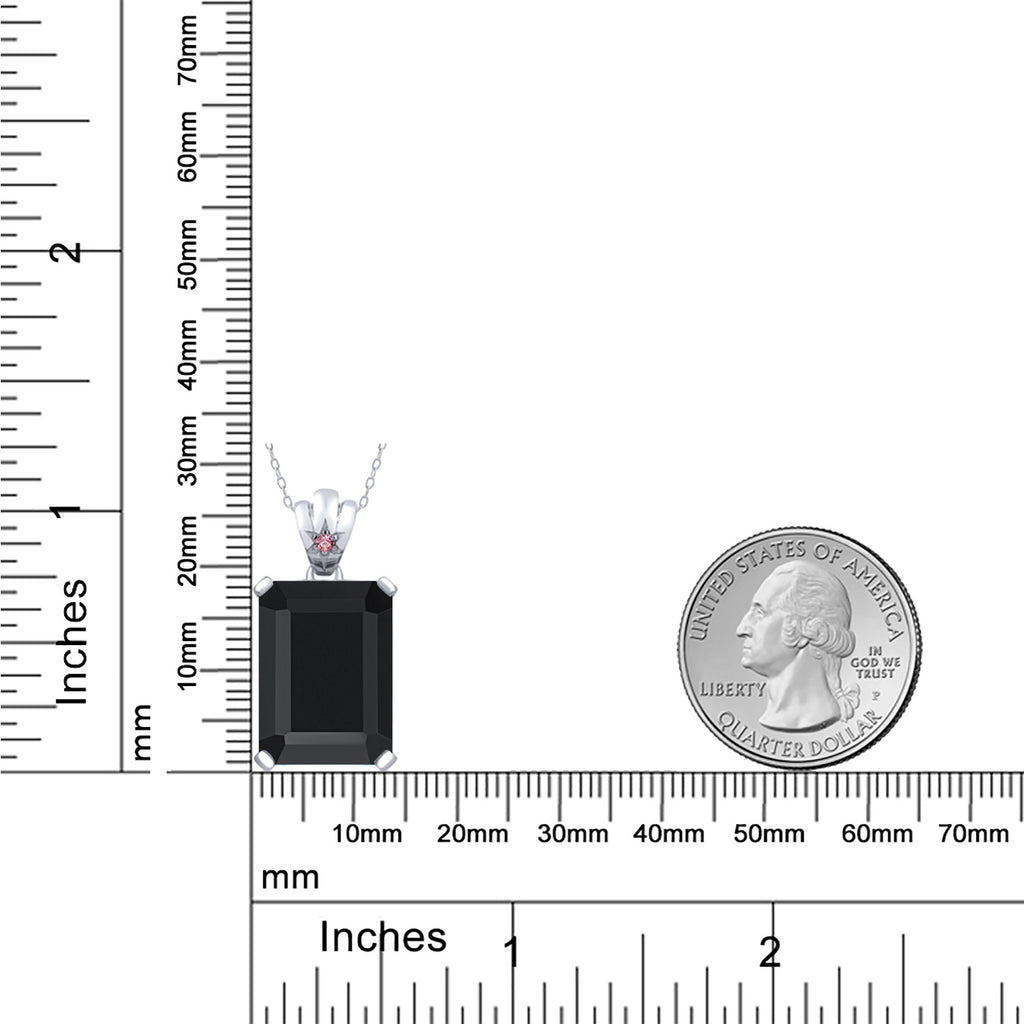 Onyx - December_Pendant in 925 Sterling Silver