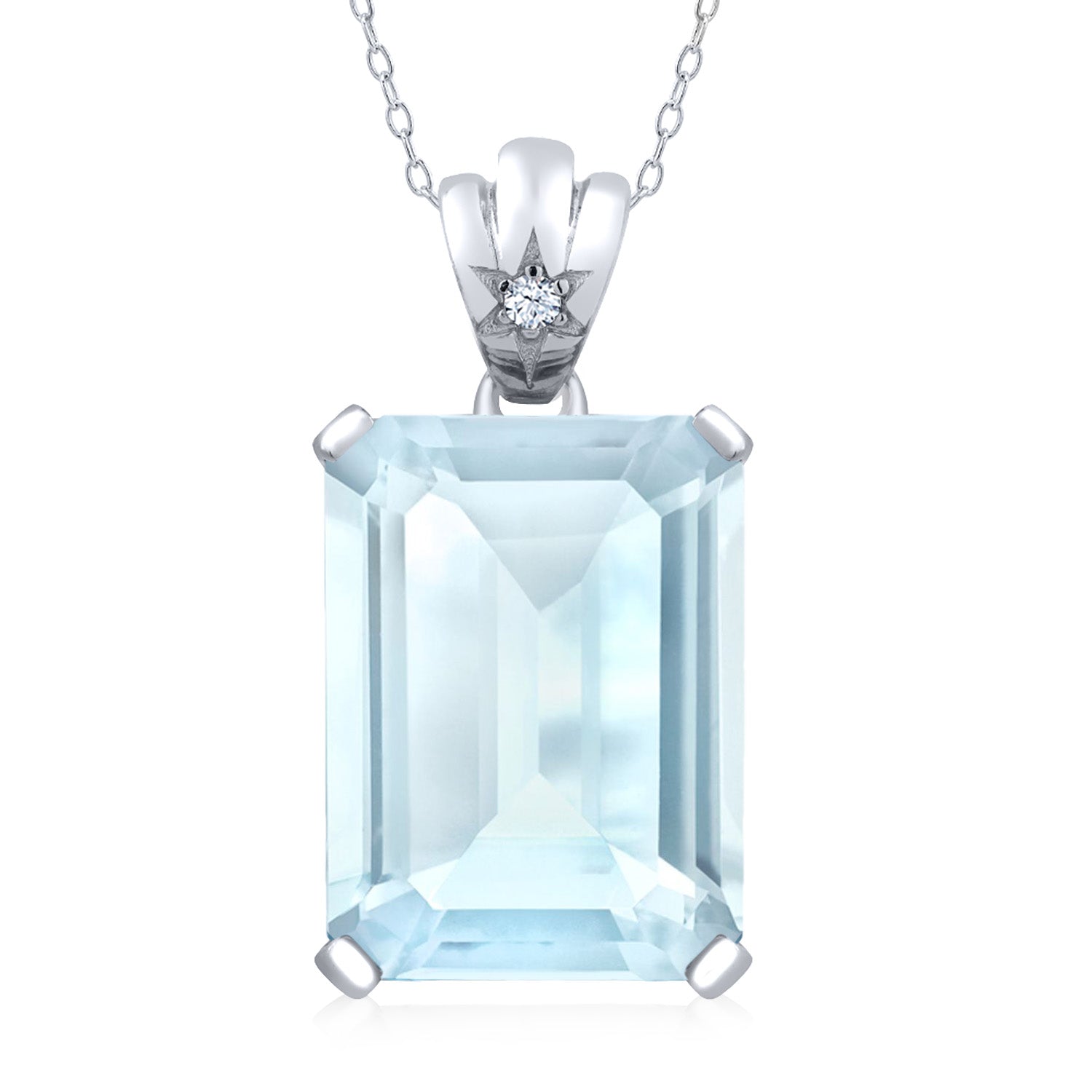 Sky Blue Topaz - November_Pendant in 925 Sterling Silver