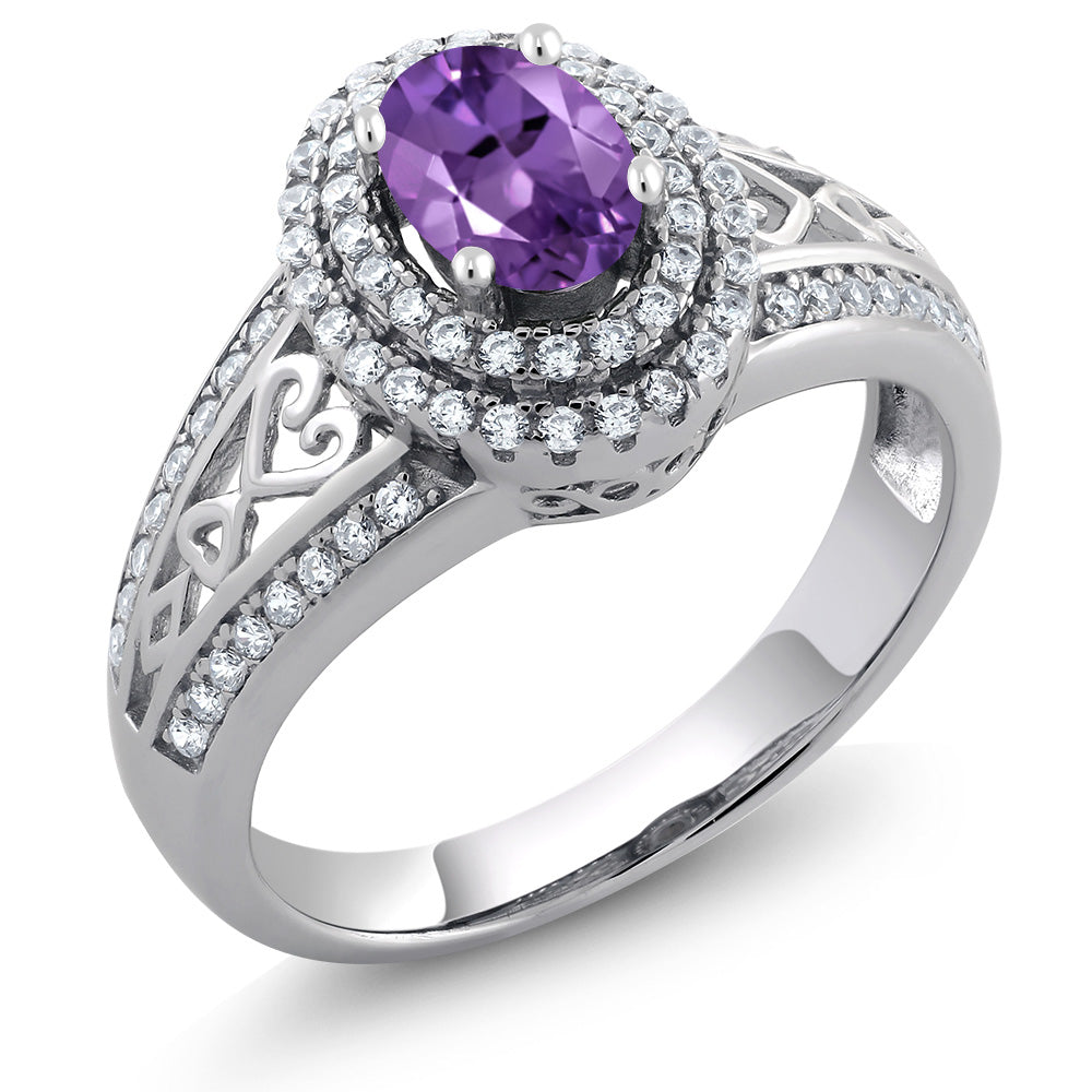 Amethyst - February_9_Ring in 925 Sterling Silver